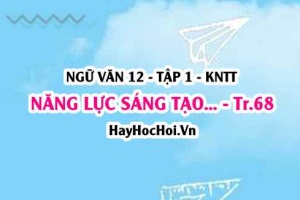 Soạn bài Năng lực sáng tạo trang 68 Ngữ văn lớp 12 tập 1 Kết nối tri thức